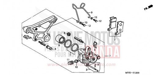 ETRIER DE FREIN ARRIERE CB500S2 de 2002